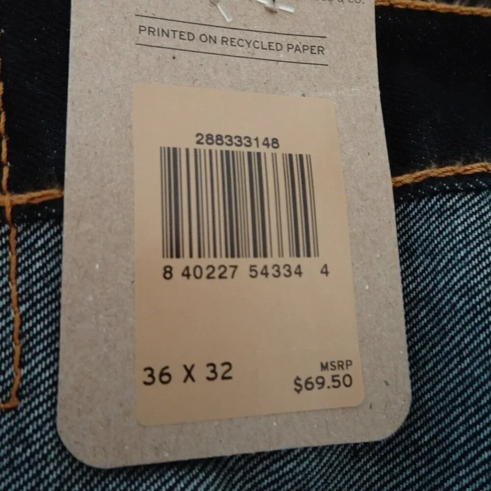 Levi's 512 Slim Taper Jeans Men's Size 36x32 Blue Denim Eco Ease